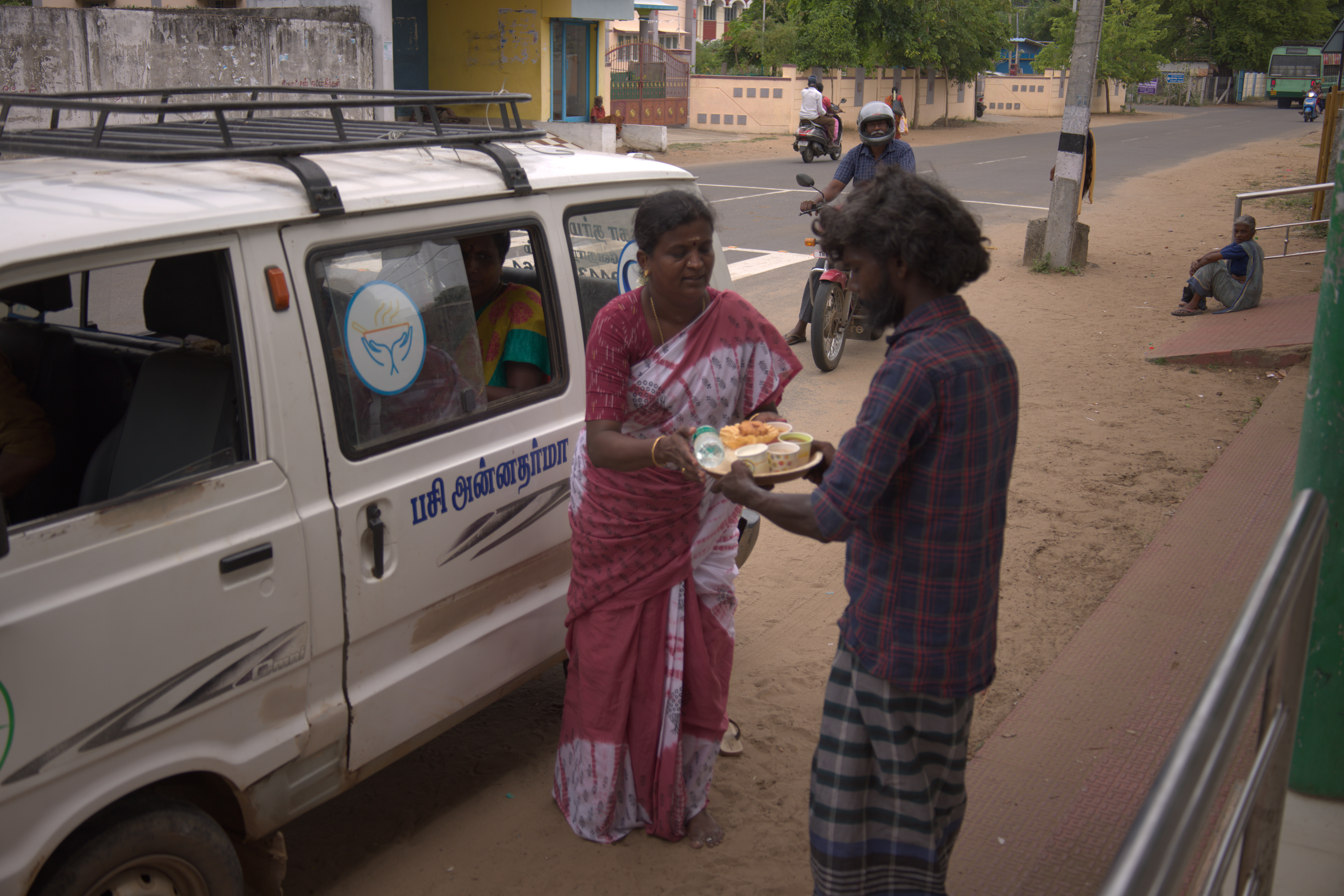 Hunger Relief volunteers serving meals